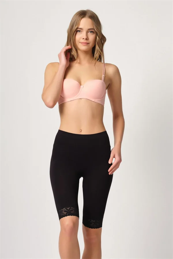 Arias Closet Siyah MI Emay 3004 Soft Uzun Paça Dantel Boxer