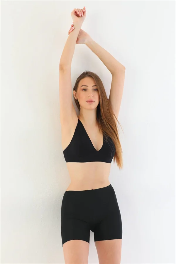 Arias Closet Siyah MI 2703 Lazer Kesim İz Yapmaz Hayalet Boxer