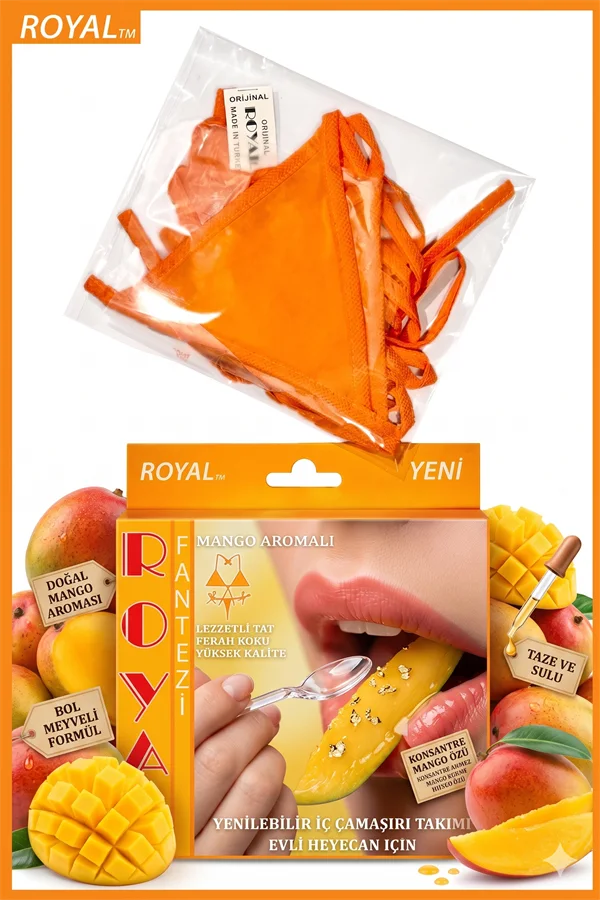 Arias Closet Fantezi Tüketilebilen Yenilebilir Mango Aromalı İç Çamaşırı Takımı