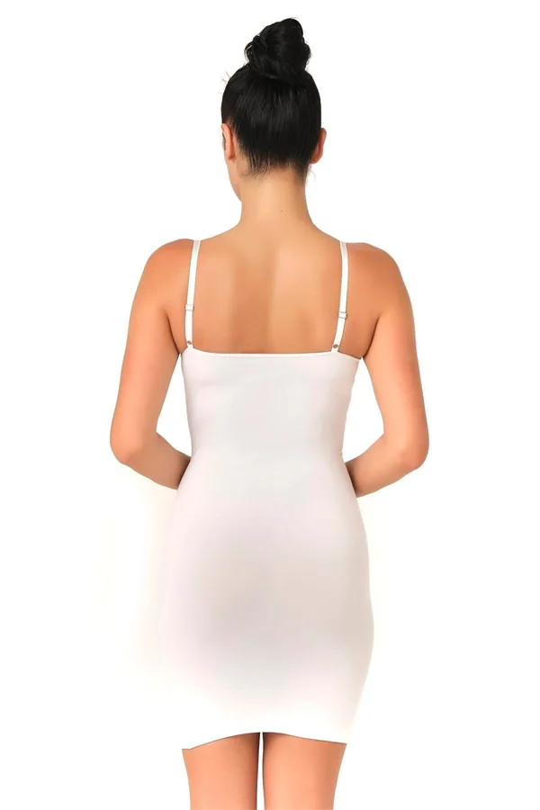Arias Closet Beyaz MI Emay 5060 Göğsü Açık Elbise Korse