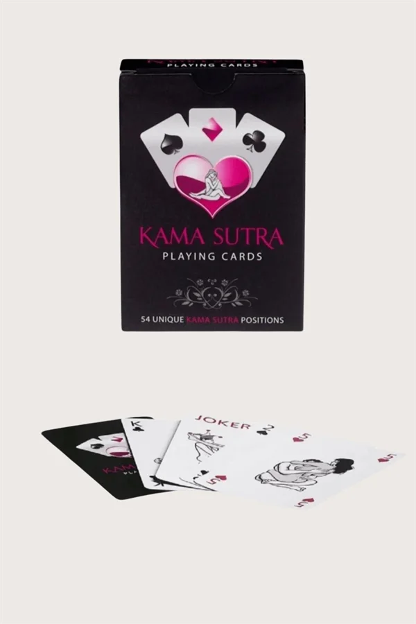Arias Closet Sexy Görselli Oyun Kartı Kama Sutra Siyah Kırbaç Set