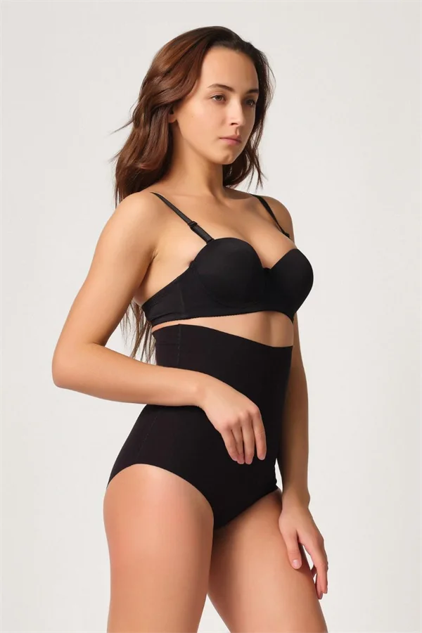 Arias Closet Siyah MI Emay 2708 Lazer Yüksek Bel Kesim Slip Hayalet Korse