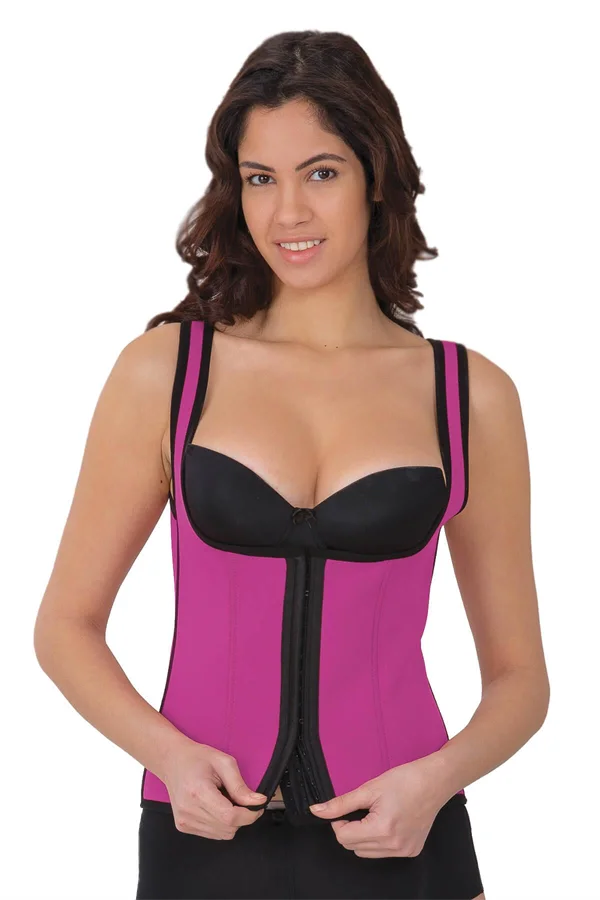 Arias Closet Pembe MI 9173 Terletici Agraflı Göğsü Açık Atlet Korse