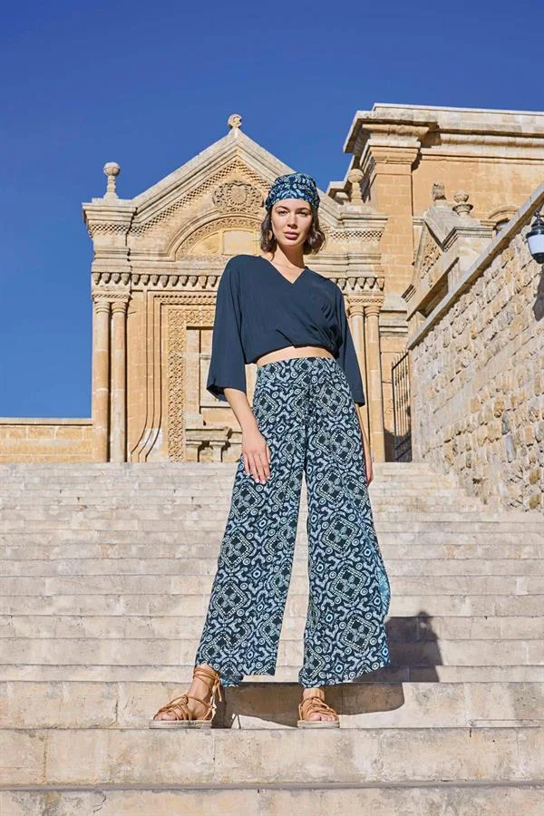 Arias Closet Etnik Desenli Alt Üst Takım