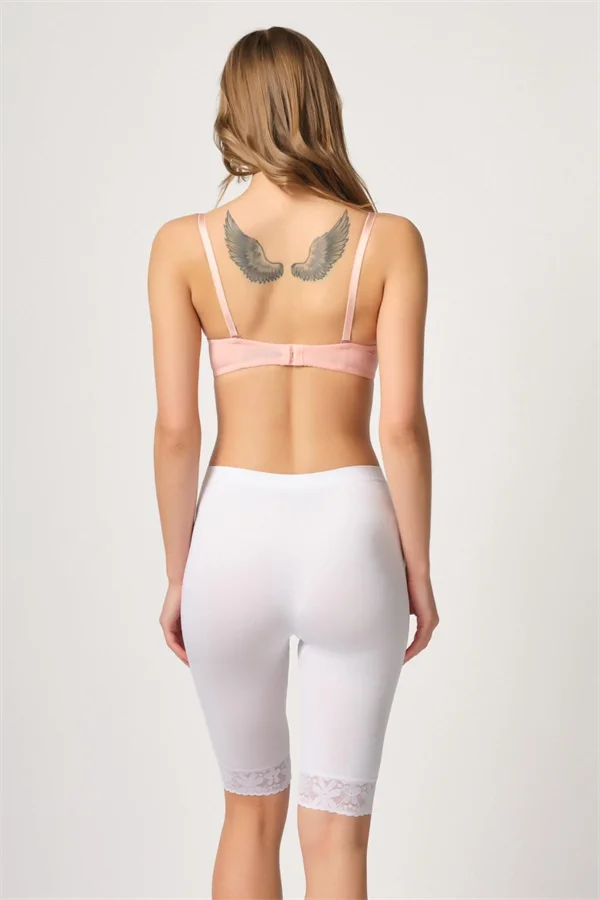 Arias Closet Beyaz MI Emay 3004 Soft Uzun Paça Dantel Boxer
