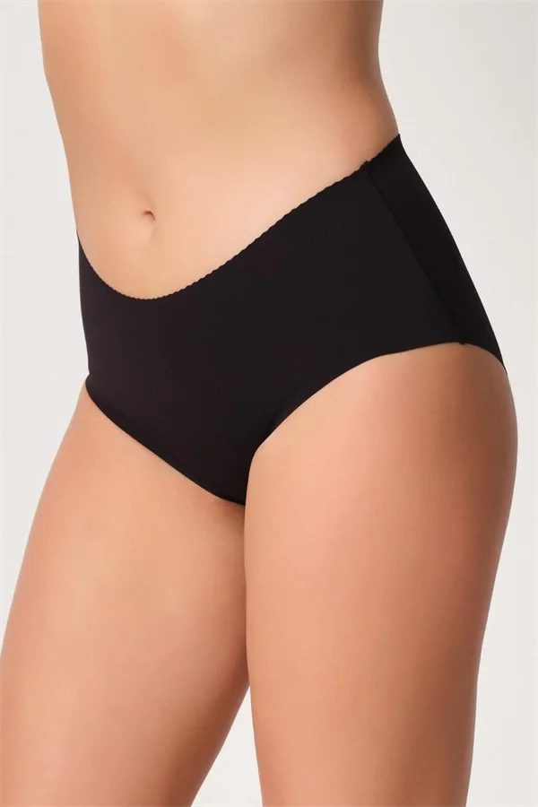Arias Closet Siyah MI Emay 2702 Lazer Kesim Toparlayıcı Mama Slip Korse