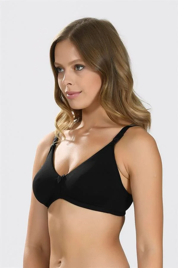Arias Closet Siyah Dikişsiz Emzirme Sütyeni
