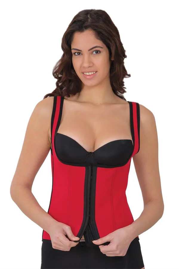 Arias Closet Kırmızı MI 9173 Terletici Agraflı Göğsü Açık Atlet Korse