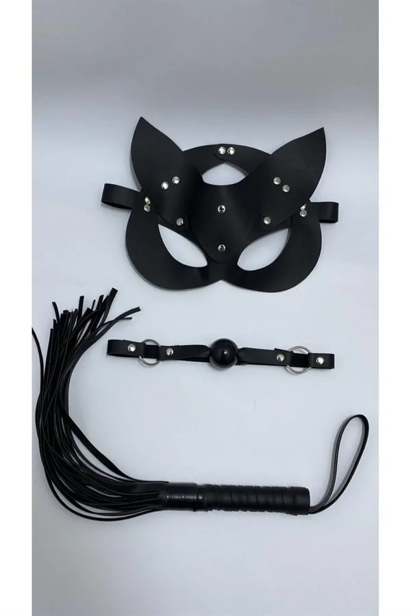 Arias Closet Siyah Maske Ağız Topu,3'Lü Set