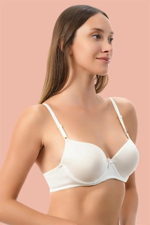 Arias Closet Beyaz Dolgulu Mikro Tek Sütyen