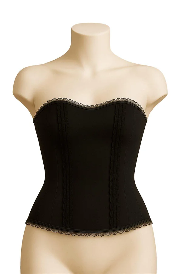 Arias Closet Siyah MI Emay 9155 Fırfırlı Terletici Büstiyer