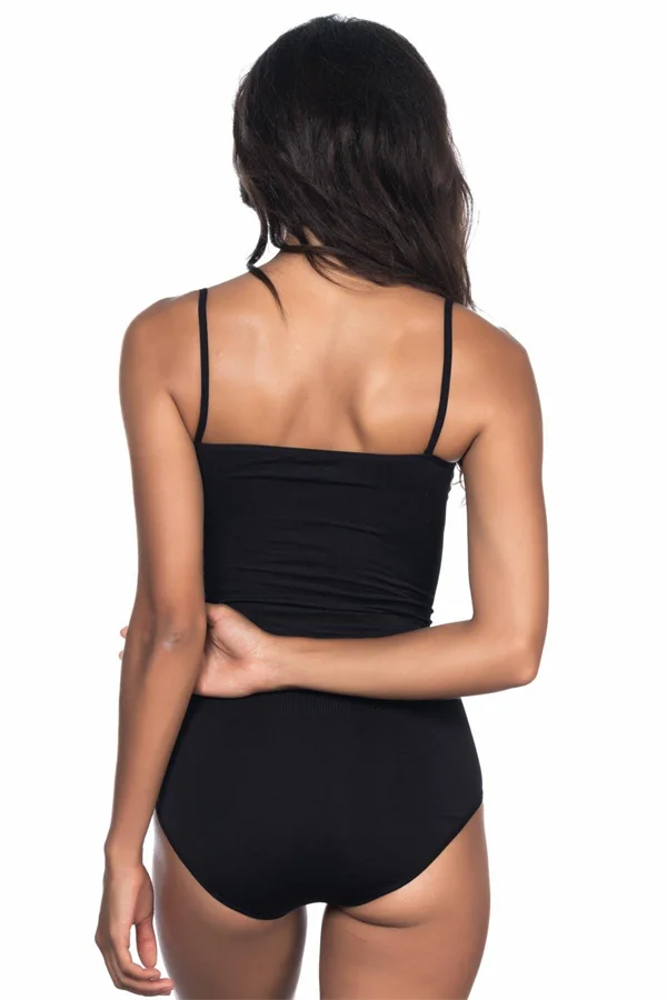 Arias Closet Siyah MI Emay 1923 Soft İp Askılı Çıtçıtlı Body