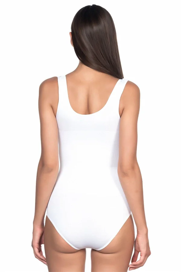 Arias Closet Beyaz MI Emay 1924 Soft Kalın Askıllı Çıtçıtlı Body