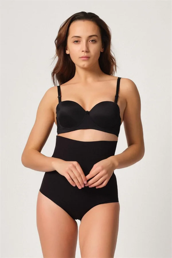 Arias Closet Siyah MI Emay 2708 Lazer Yüksek Bel Kesim Slip Hayalet Korse