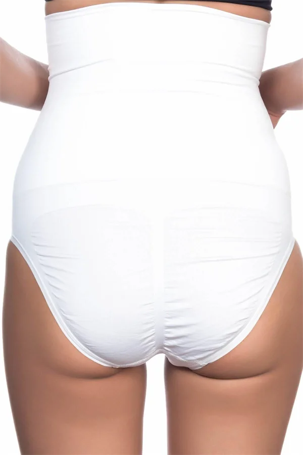Beyaz Yüksek Bel Double Slip Korse