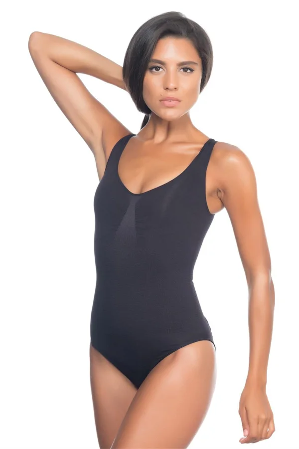 Siyah Kalın Askılı Body Korse