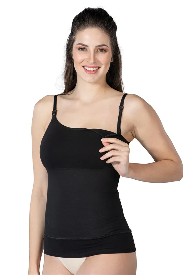 Arias Closet Siyah MI Emay 1402 Modal Cotton Emzirme Atlet Korse