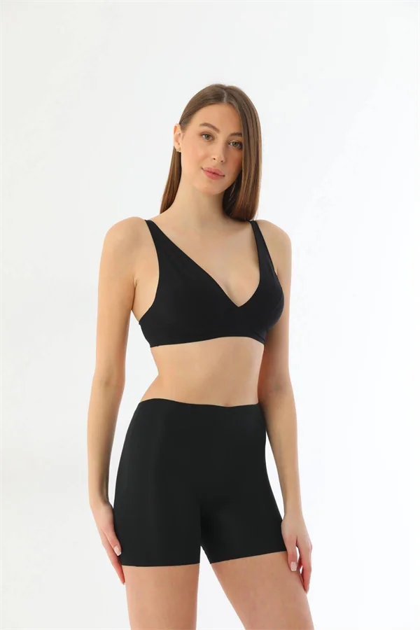 Arias Closet Siyah MI 2703 Lazer Kesim İz Yapmaz Hayalet Boxer