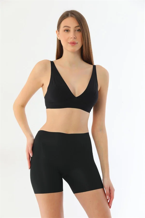 Arias Closet Siyah MI 2703 Lazer Kesim İz Yapmaz Hayalet Boxer